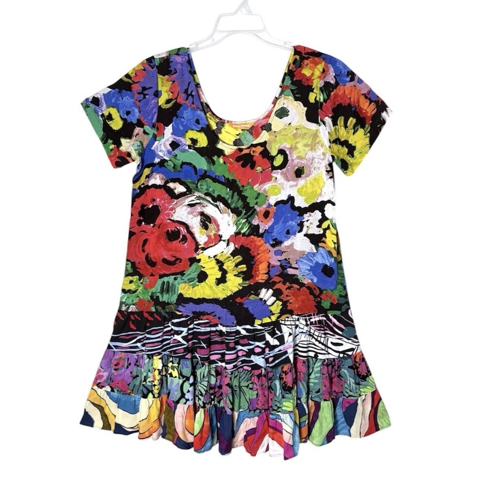 Jams World Hattie Dress Size M Full Tiered Skirt - Chest 41” - Marbella Print